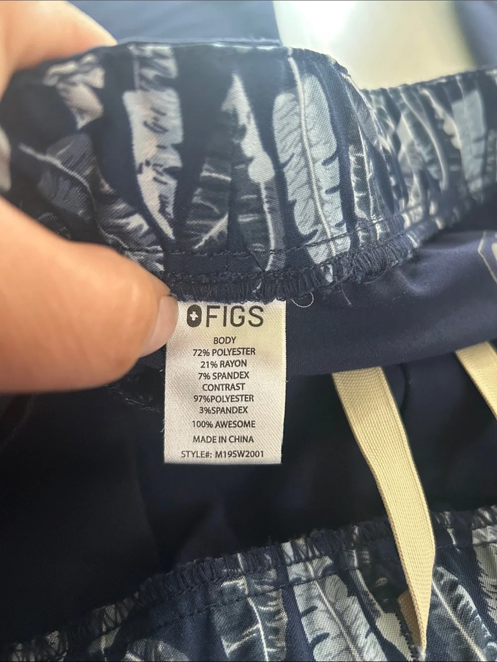 Figs Men's Navy Scrub Pants
